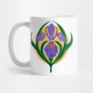 Blue Flag Iris for Quebec Mug